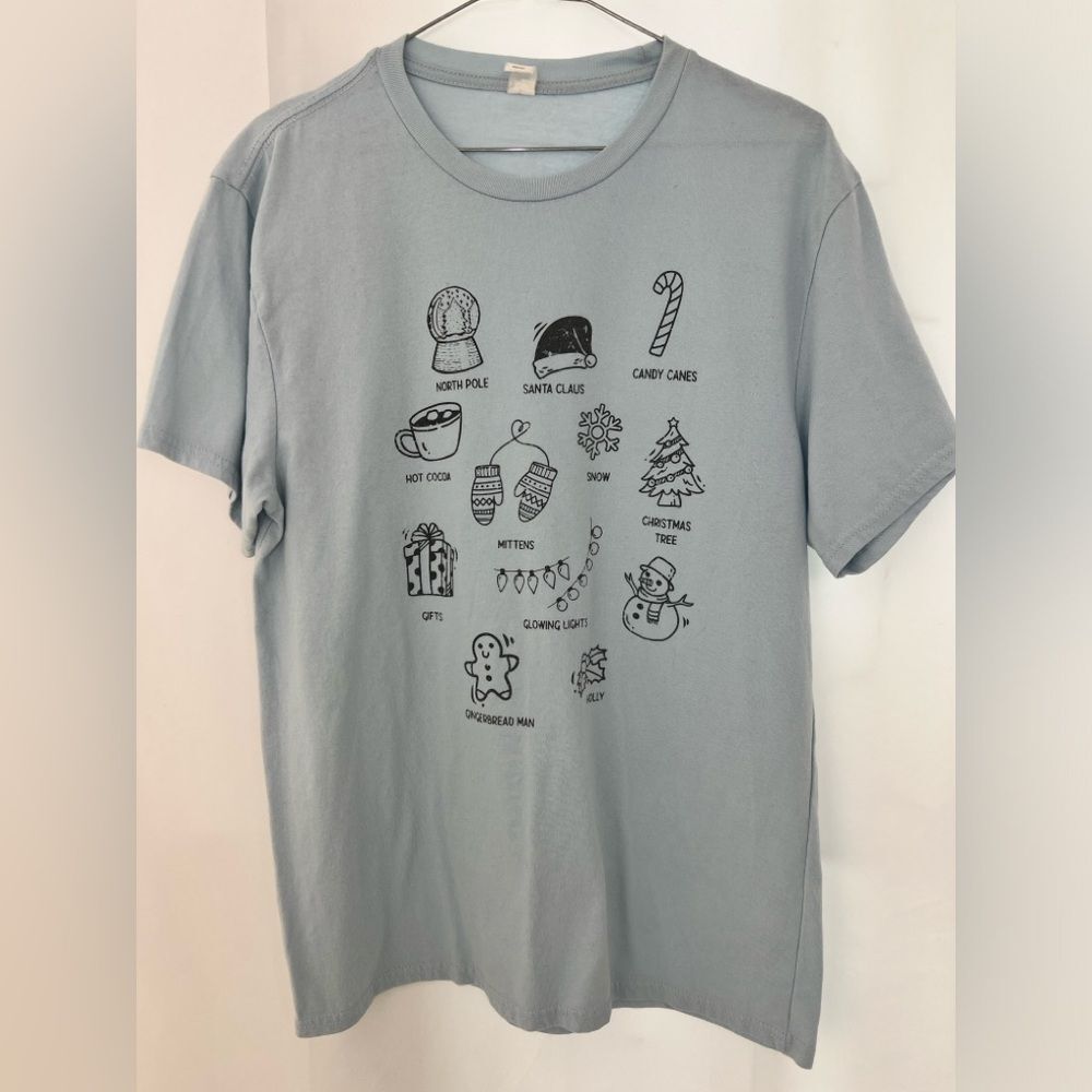 VINTAGE Christmas Holiday graphic TEE SHIRT large